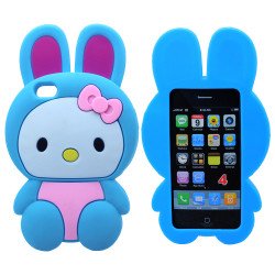 iPhone 4S/4 3D Hello Bunny Case (Blue)